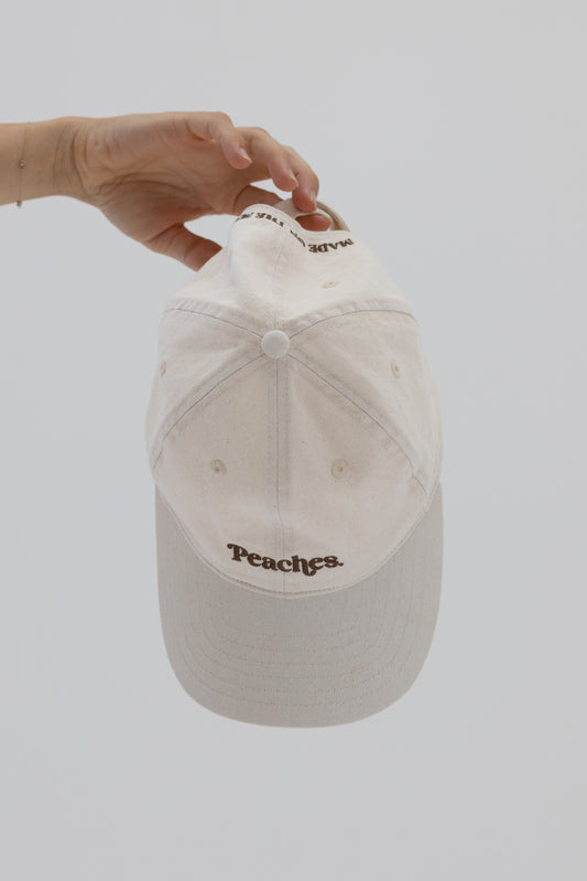 Peaches Dad Cap (Beige/Brown)