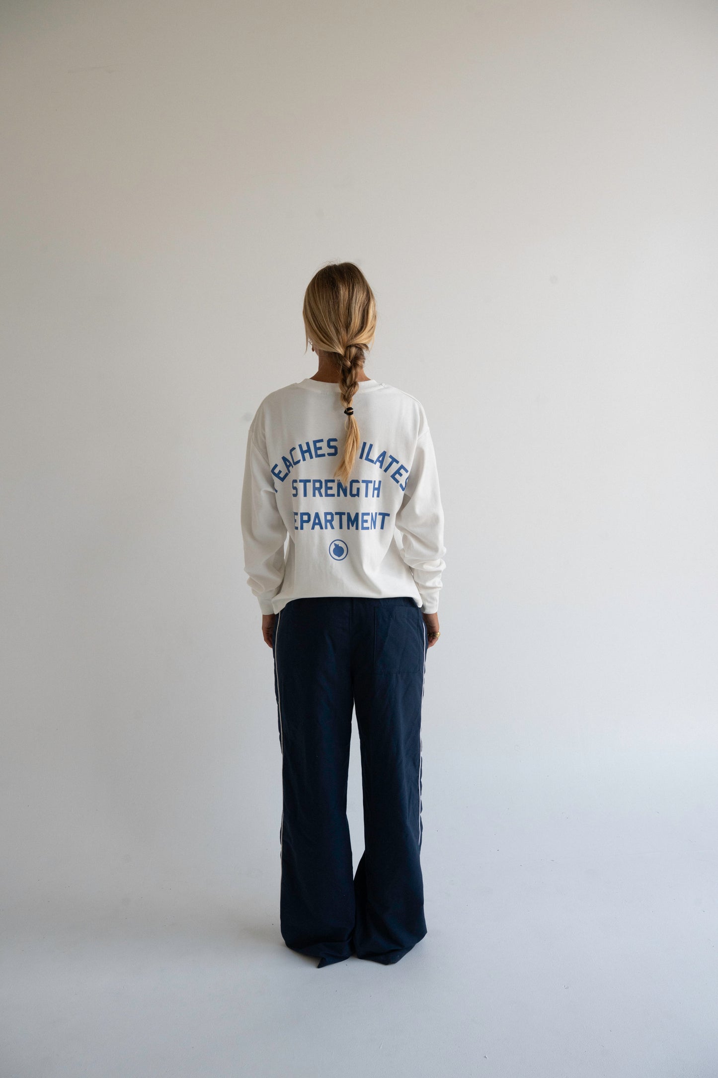 Peaches Strength Dept Long Sleeve Tee - White