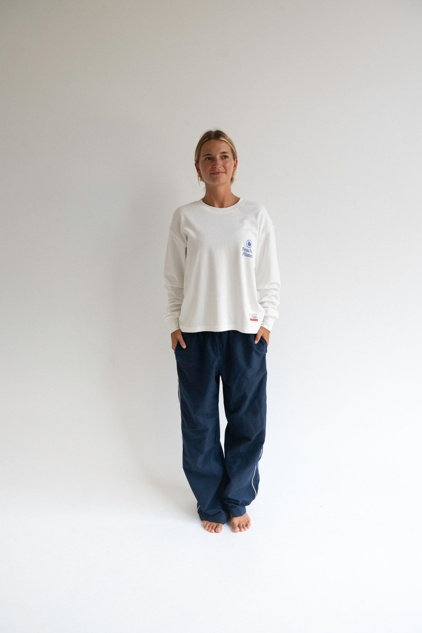 Peaches Strength Dept Long Sleeve Tee - White