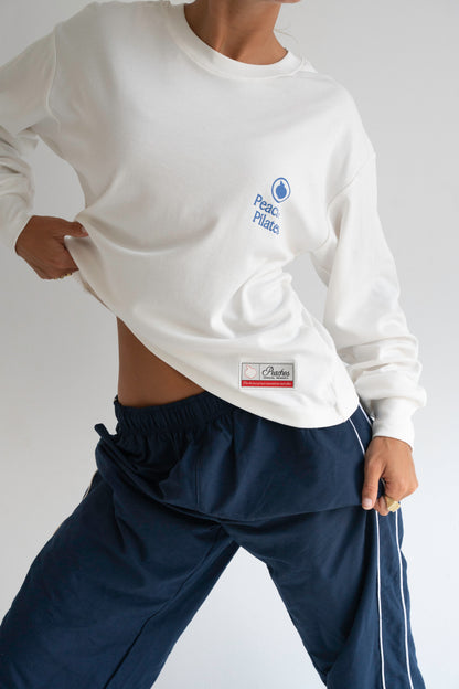 Peaches Strength Dept Long Sleeve Tee - White