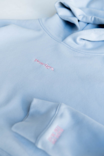 Peaches Bubblegum Hoodie (Baby Blue and Candy Pink)