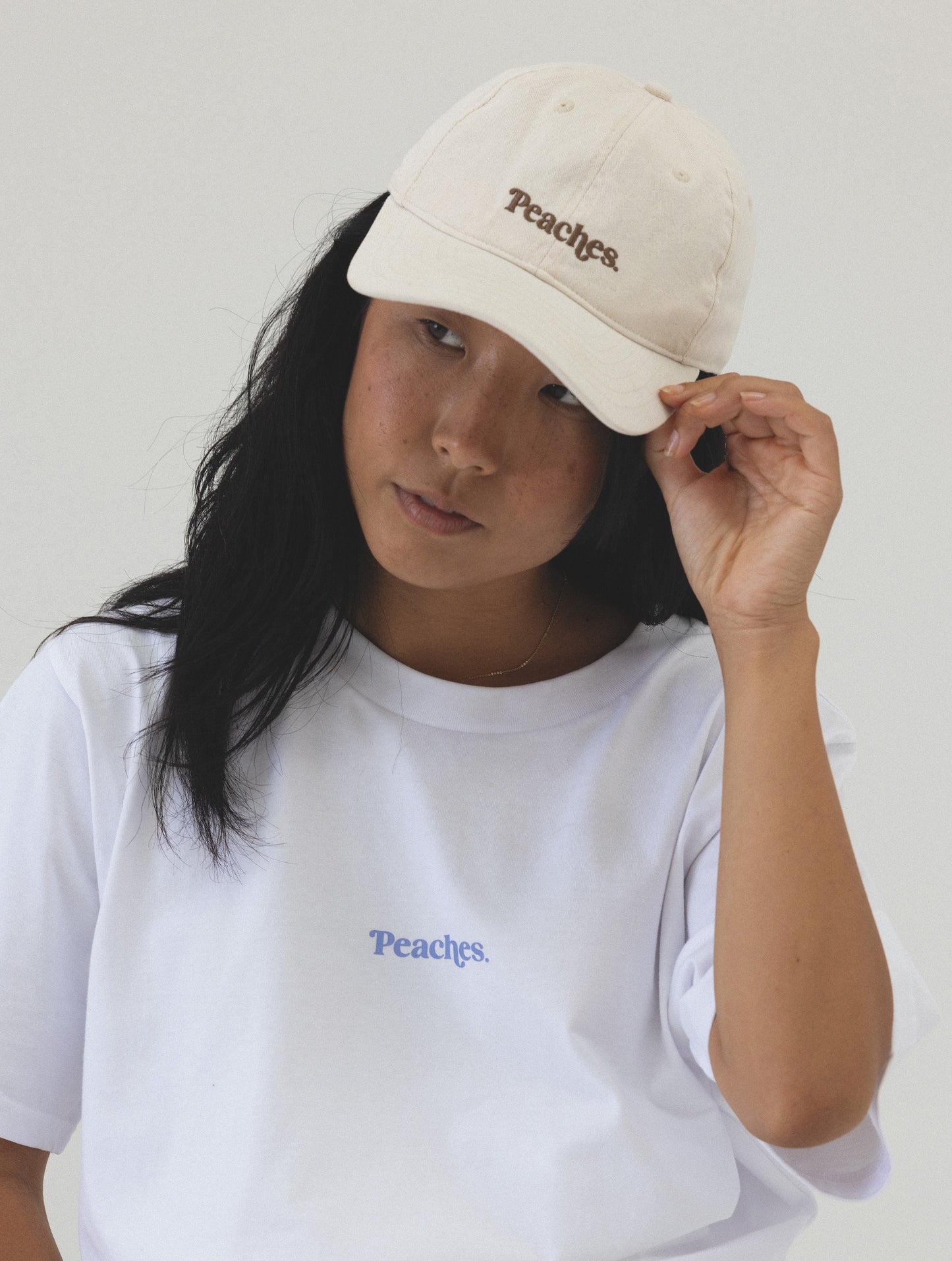 Peaches Dad Cap (Beige/Brown)